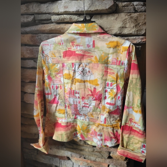 💰⏳️LemonGrass Studio funky artistic jacket cut similar to Jean jacket SM - Picture 7 of 11